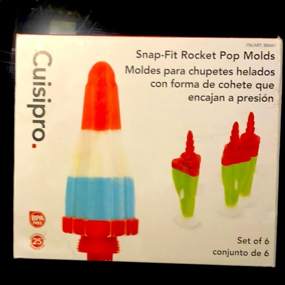 NEW Snip-Fit Rocket Pop Molds set of 6